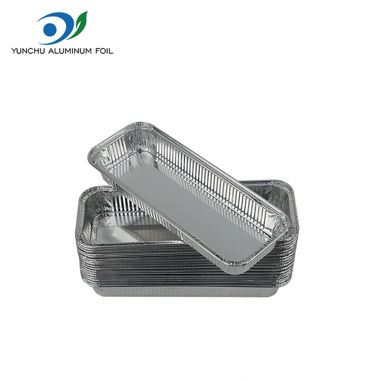 Тікбұрышты пісірілген нан күміс алюминий фольга контейнерлері