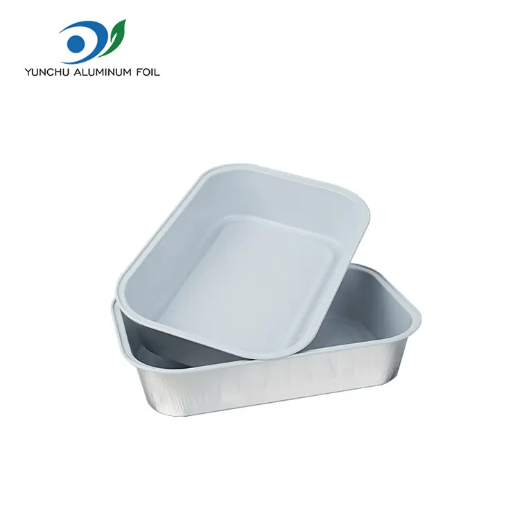 Әжімдерсіз тамақтану авиакомпаниясының алюминий фольга контейнерлері