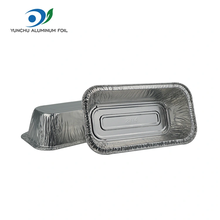 Тіктөртбұрышты ауа қуыруы Күміс алюминий фольга контейнерлері