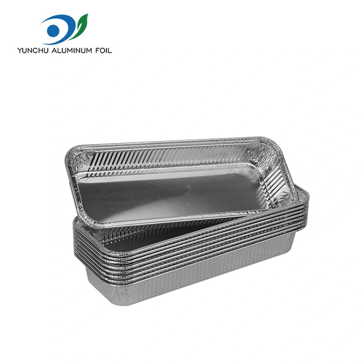 Тікбұрышты пісірілген нан күміс алюминий фольга контейнерлері