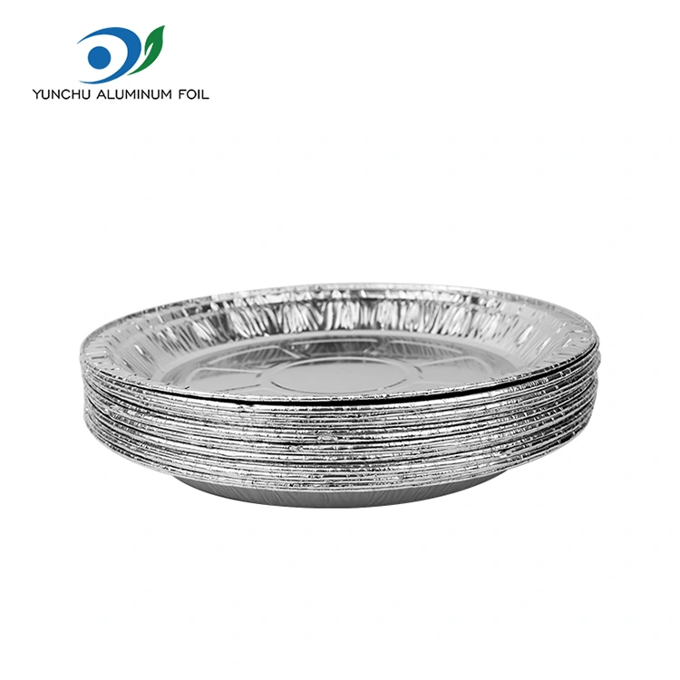 Дөңгелек ауаны қуырғыш пицца күміс алюминий фольга контейнерлері