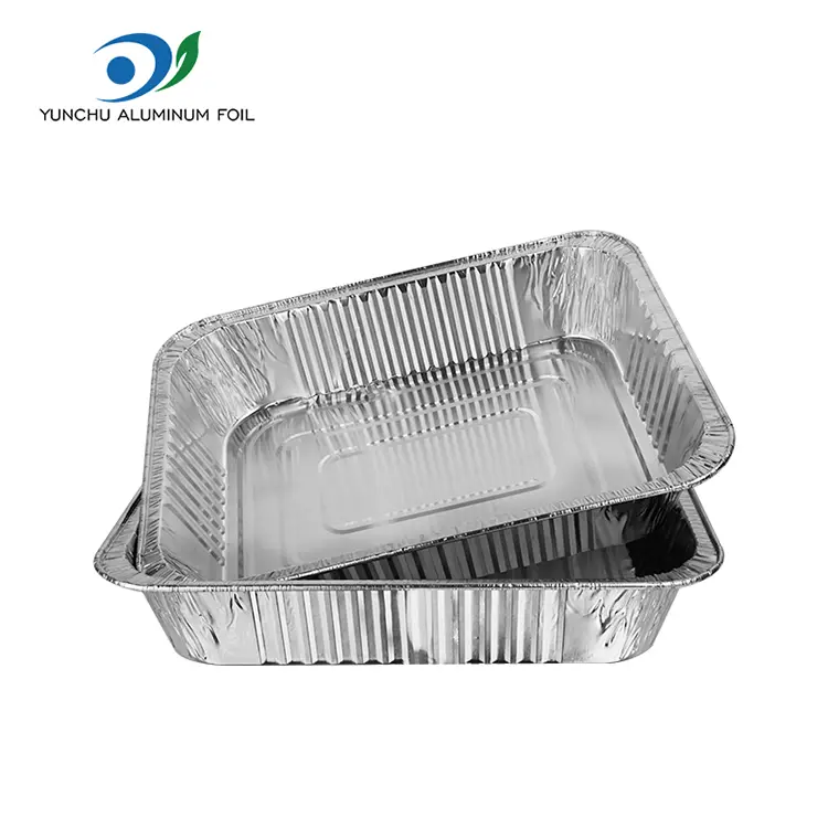 Бір рет қолданылатын барбекю Takeaway Silver алюминий фольга контейнерлері