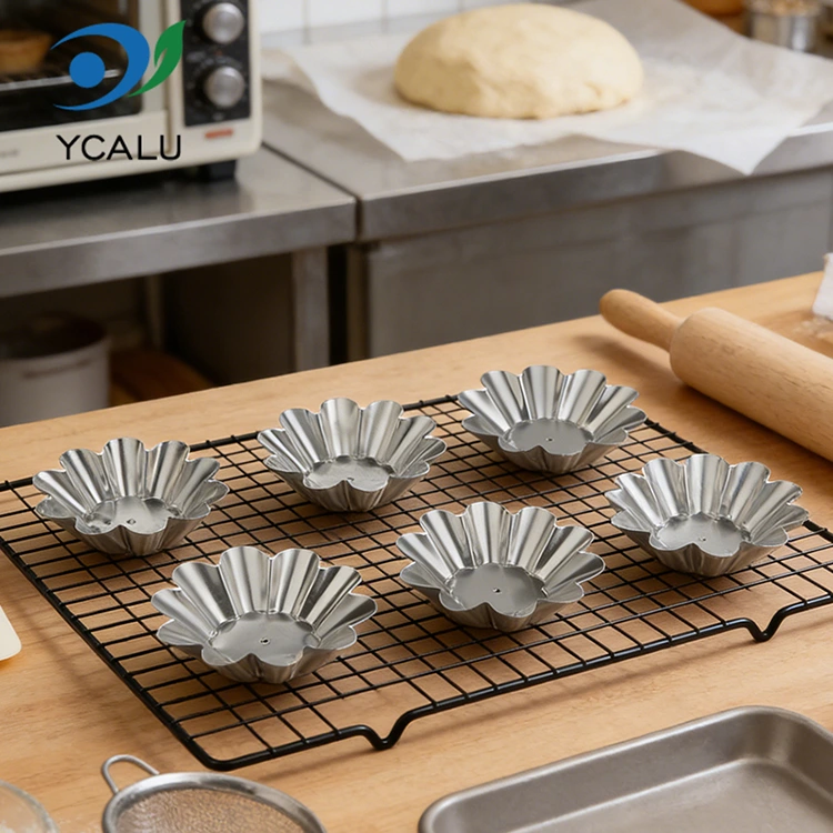 Бір рет қолданылатын хризантема жұмыртқасы тартпа науасы күміс алюминий фольгадан жасалған тағамдық контейнерлер