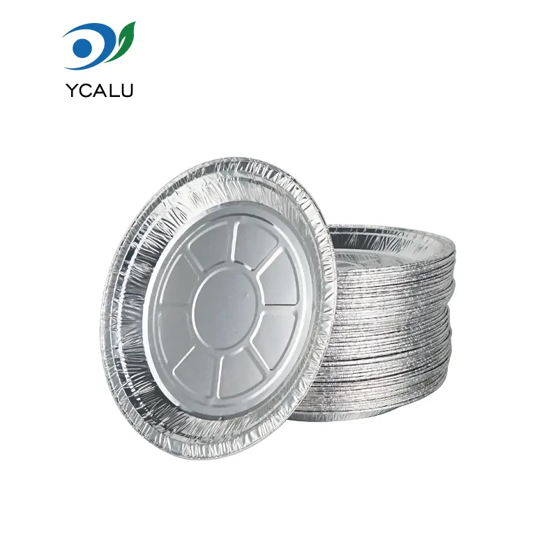 Бір рет қолданылатын дискілі ауа қуырғыш Күміс алюминий фольгадан жасалған тағамдық контейнерлер