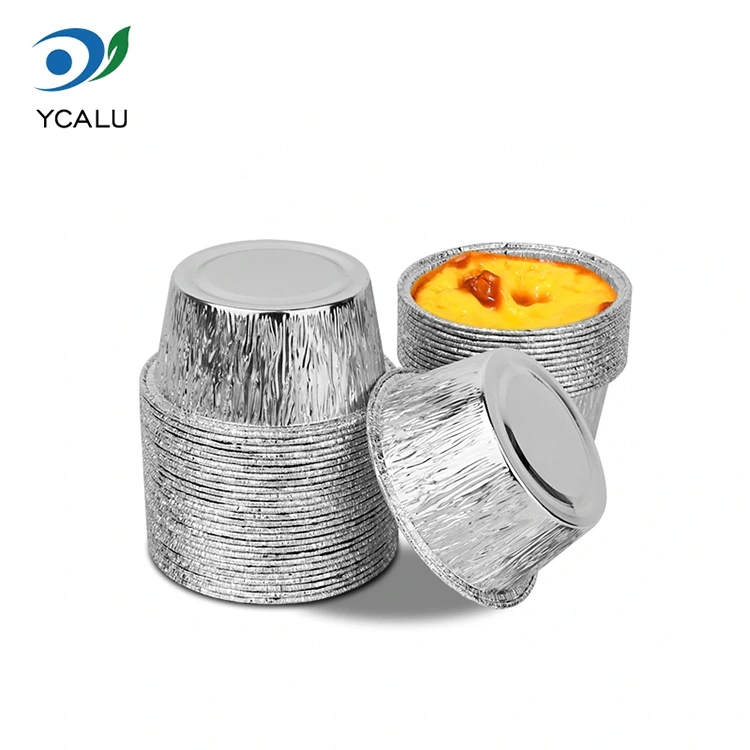 Бір рет қолданылатын дөңгелек торт науасы күміс алюминий фольга контейнерлері Бір рет қолданылатын дөңгелек торт науасы күміс алюминий фольга контейнерлері