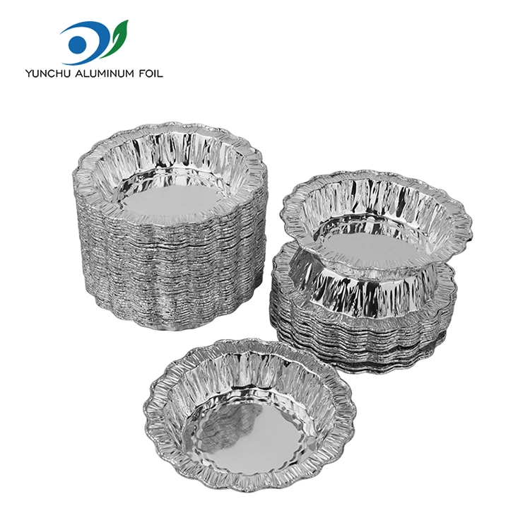 Шілтерлі дөңгелек үстелге арналған торт күміс алюминий фольга контейнерлері