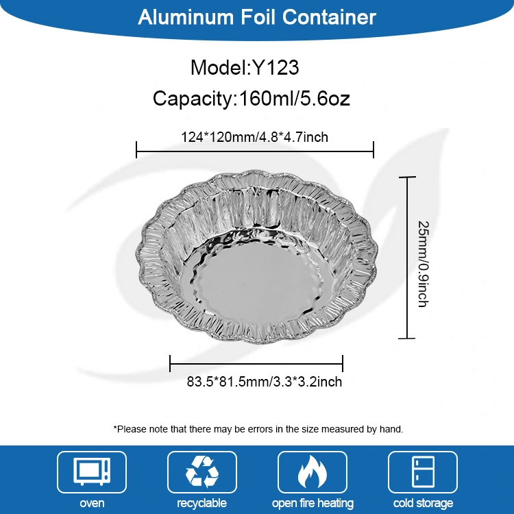 Шілтерлі дөңгелек үстелге арналған торт күміс алюминий фольга контейнерлері