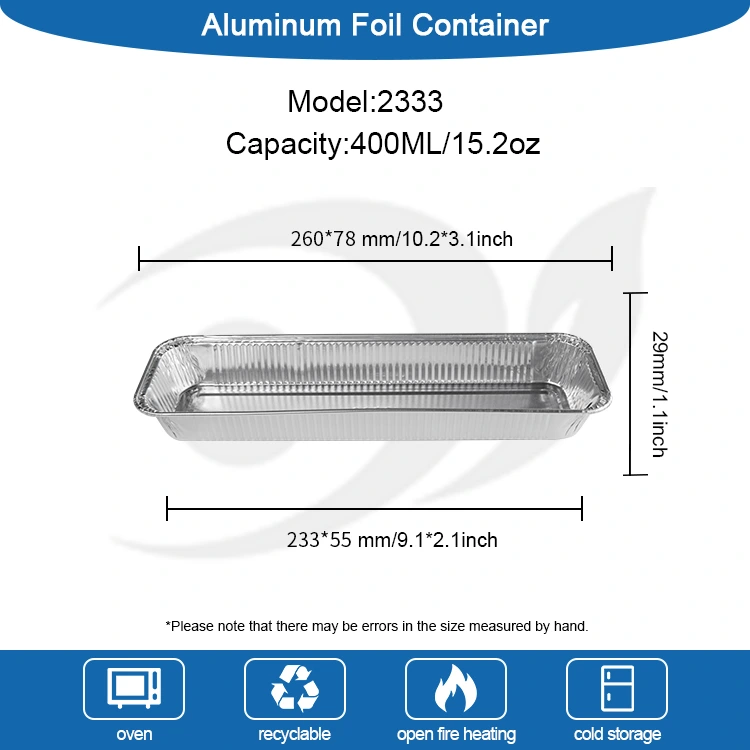 Тіктөртбұрышты нан ауасы, күміс алюминий фольга контейнерлері